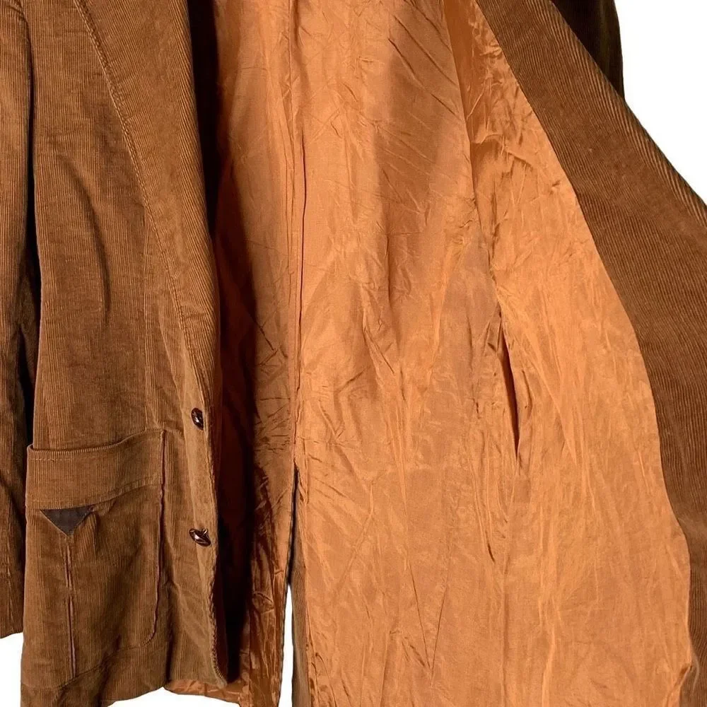 Vintage 70s 80s Union Made Cowboy Western Lee Corduroy brown blazer jacket size